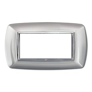 Placca di copertura per interruttori cromata 'MYLIFE' a 4 moduli - Product Image 2