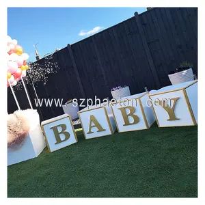 BABY Shower Party Supplies, Acrylic BABY Shower Blocks for Baby Shower Party Decoration Led