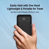 Power Bank 10000mAh 22.5W Pengisian Cepat dengan 4 Kabel Terintegrasi, Pengisi Daya Portabel Kapasitas Besar Baterai Eksternal Universal