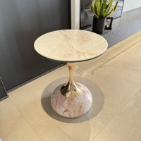 Table d'appoint de canapé, petite table basse, table d'angle de salon, table d'extrémité minimaliste pour balcon, table de chevet de style luxe léger
