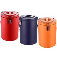 Seau alimentaire isotherme à double paroi durable en acier inoxydable – Conteneur thermique pour la restauration, les restaurants, les pique-niques et le camping