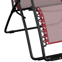 Vente chaude léger Portable Teslin tissu zéro gravité chaise cadre en métal confortable chaise longue accoudoirs salon cour