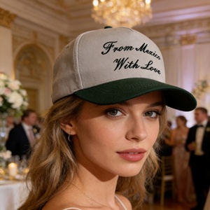 Nouvelle Arrivée Casquette de Baseball Unisexe OEM pour Mariage et Fête, <span class=keywords><strong>5</strong></span> Panneaux, Structurée, Type A-Frame, avec Broderie Personnalisée Logo 'Love', pour Femme - Product Image 6