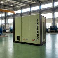 Compresseur d'air à vis rotatif lubrifié à vitesse fixe 132KW 175HP à entraînement direct PLC insonorisé 8 bars type armoire