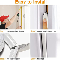 Tira de Sellado de Esponja de PU para Puertas y Ventanas, Tira de Sellado de Poliuretano, Moderna, Duradera, Insonorizante, para Puertas de Madera