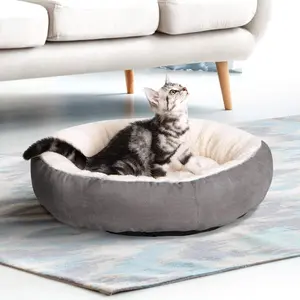 定制可洗奢华柔软保暖舒适羊毛法兰绒室内镇静中小型宠物垫猫狗床家居地板