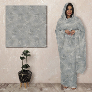 Vestido de novia sudanés Toub para mujer, estampado Floral personalizado para tela de algodón de gasa suiza, Persa ligero de inspiración elástica - Product Image 4