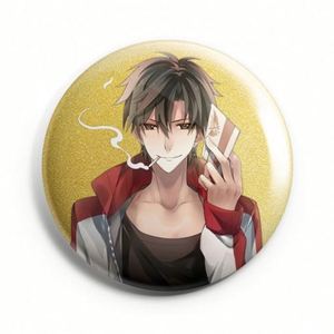 Badges circulaires en plastique personnalisés avec mascotte animée de dessin animé, thème Ange Musique & Amour - Épingles promotionnelles durables - Product Image 1