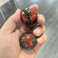 Boules de massage manuelles traditionnelles chinoises Shouxing en fer creux avec sonnerie pour soulager le stress