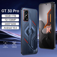 Teléfono Inteligente GT 30 Pro 5G, 16GB+1TB, 8000mAh, Pantalla HD de 7.3 Pulgadas, Cámara de 108MP, Doble SIM/TF, Marco Metálico, Android 15, 120Hz, MTK 62XX, Carga Rápida