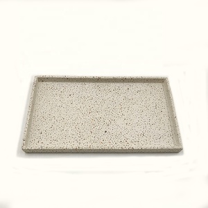 Plateau rectangulaire de rangement pour serviettes à main, en béton, pour la maison - Product Image 1