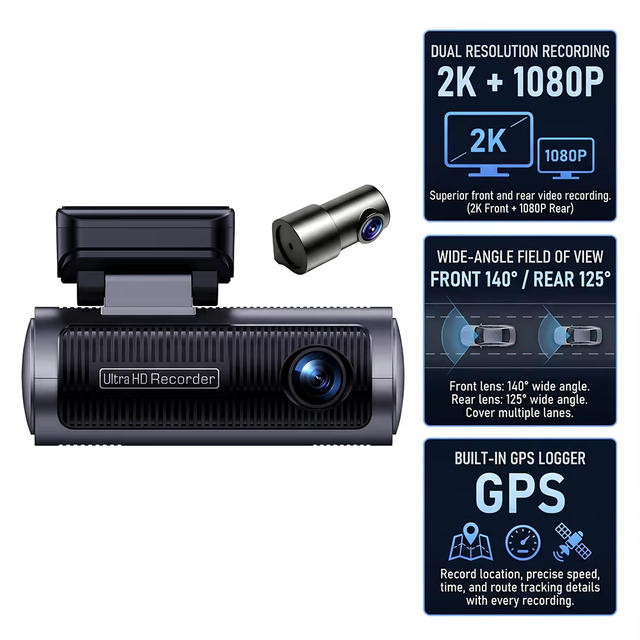 2K 1440P 4G Cloud Car DVR M8 Front and Rear Dual Camera with AI Pedestrian Detection 24H Parking Monitor GPS Tracking WiFi