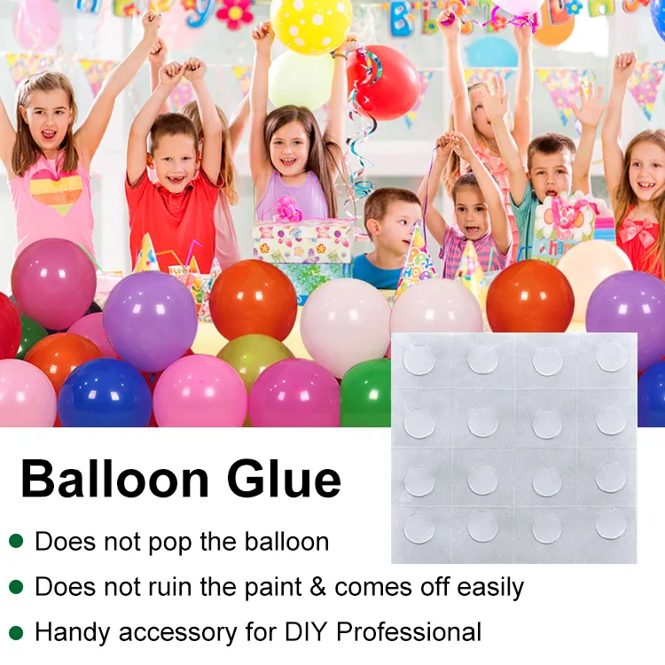 Fita de bolinhas de cola dupla face redonda transparente para balões, massa de 0.8mm/1mm de espessura