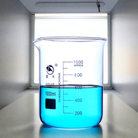 Béchers en verre borosilicate résistant aux hautes températures, type bas avec bec verseur, 600 ml, 800 ml, 1000 ml, usage en laboratoire