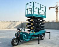 Plateforme de travail aérienne mobile à ciseaux montée sur tricycle électrique, hauteur de levage 4m-12m, capacité de charge 300kg-500kg
