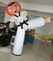 Mannequin publicitaire gonflable de Taekwondo en nylon enduit de PVC durable, certifié CE, avec souffleur, pour salles de sport, magasins et usage extérieur
