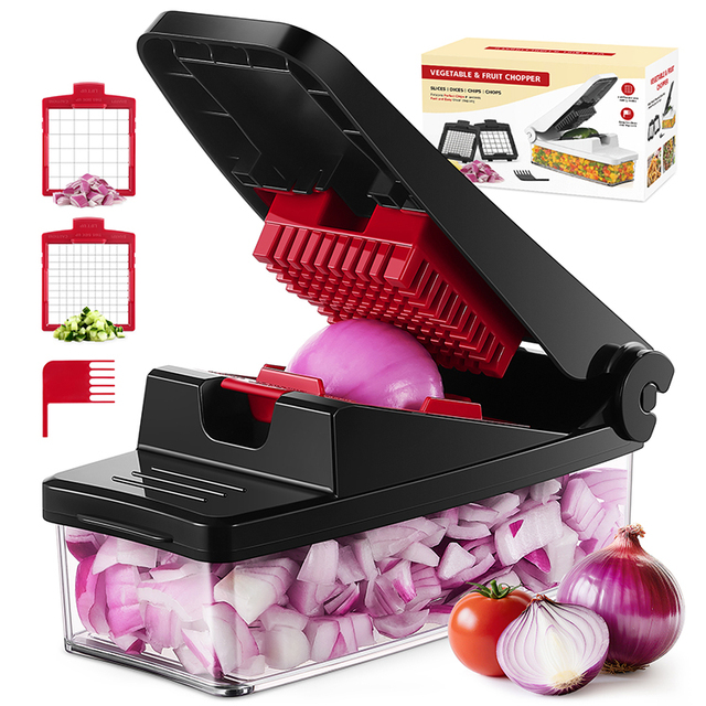 Stainless Steel Onion Slicer Dicer Spiralizer Kitchen Tools Vegetable Cutter Shredder Hand Graters Fruit Vegetable Chopper