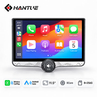Autoradio Android avec écran 2K, lecteur radio, carte SIM 4G, CarPlay sans fil, bouton diamant, RGB, 11,5 pouces, écran Android pour voiture