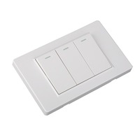 Interrupteur mural électrique 118 US Standard, panneau PC blanc, 2 ou 3 modules, 1 ou 2 voies, 10A 250V, unipolaire/bipolaire