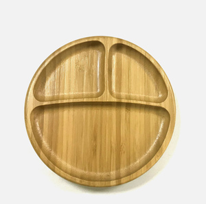 Assiette pour <span class=keywords><strong>bébé</strong></span> en <span class=keywords><strong>bambou</strong></span> avec compartiments et base à ventouse, design créatif de dessin animé, plat d'alimentation pour les tout-petits et les <span class=keywords><strong>repas</strong></span> de maternelle - Product Image 1