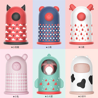 4 en 1 Sécurité Soins pour nouveau-nés Lovely Cute Cartoon Animal Finger Nail Clipper Ensemble de coupe-ongles en acier inoxydable Kit de coupe-ongles