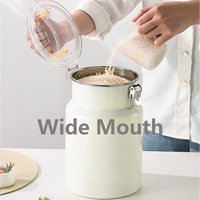 Ensemble de récipients hermétiques en acier inoxydable pour la conservation des légumineuses et du thé, avec pince de verrouillage, capacités 5L, 6L, 7L, 8L, 9L, 10L, 12L