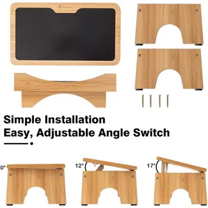 Подножка под стол, 3-уровневый наклон, нескользящая поверхность, эргономичный табурет | combohome - Product Image 3