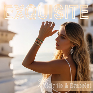 CLARMER Bohemian Ladies Hair Band 5-teiliges Set für Armband Retro Europäische und amerikanische Haarschmuck Schönes Geschenk Gummiband - Product Image 4