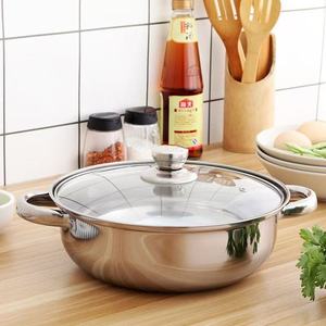 Casserole vapeur en acier inoxydable 28 cm, double couche, multi-usages, pour cuisinière à induction, avec panier vapeur - Product Image 3