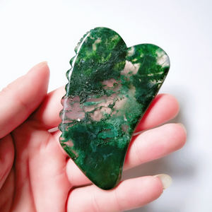 Outil de massage GuaSha en pierre d'agate mousse Huiying, pour le visage et le corps, à picots sauvages - Product Image 2