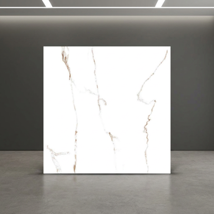 Baldosas de Porcelana Digital Terrazzo Oscuro Glacier Nero, 60x60cm, 9mm, Acabado Brillante, para Pisos Interiores - Product Image 1