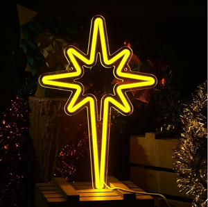 لافتة نيون نجمية مضيئة بتقنية LED لعيد الميلاد مع تحكم عبر تطبيق البلوتوث وألوان متعددة لديكور الشركات - Product Image 4