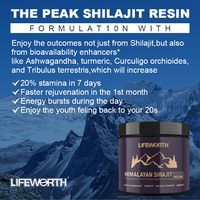 Résine de Shilajit Pur de l'Himalaya 30g 50g pour Étiquettes Personnalisées, Gel Riche en Acides Fulviques et Humiques, Soutien Immunitaire Adulte, Livraison en Une Semaine