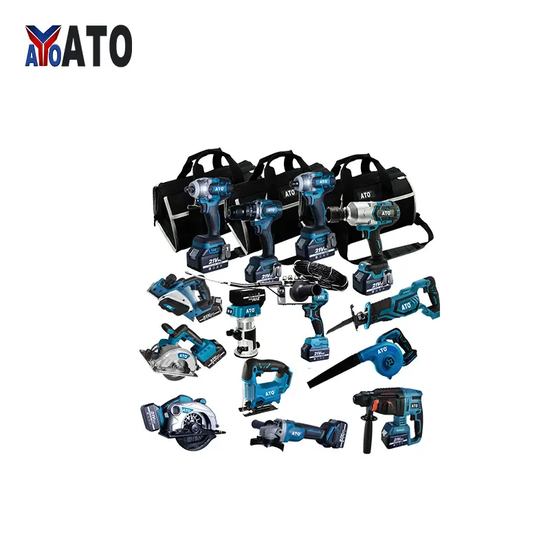 ATO Power Tools N in one tool set with Replacement Battery 3.0Ah 4.0Ah 5.0Ah 21V cordless power lithium-ion 15-tool combo kit