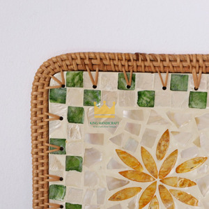 Mantel Individual Redondo Moderno de Nácar, Ecológico, 330 mm de Diámetro, para Cenas Informales y Decoración del Hogar, de Vietnam, Precio Económico - Product Image 2