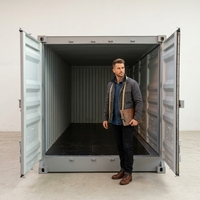 Conteneur en acier de 20 pieds (20GP) à double porte, côté ouvert, certifié ISO, écologique, pour cuisine, design moderne personnalisable