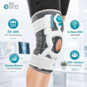 E-Life MKNFA60 Supporto per <span class=keywords><strong>Ginocchio</strong></span> Professionale CE con Regolazione, Molla a Spirale Bilaterale per Infiammazioni Croniche e Distorsioni Muscolari - Product Image 6