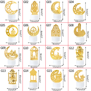이드 무바라크 라마단 야외용 철제 LED 캔들 라이트 창의적인 달 별 일회용 친환경 장식 조명 도매 - Product Image 6
