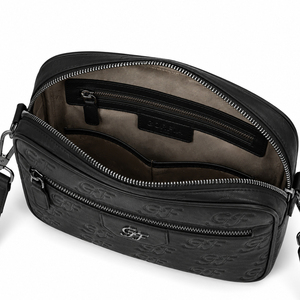 Bolsos Cruzados de Cuero PU Grabado para Hombre, Diseño OEM/ODM, Bolsa de Mensajero Personalizada con Cierre de Cremallera para Viajes de Ocio - Product Image 6