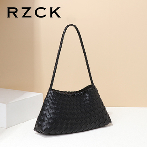 RZCK sacs pour femmes marque en gros 2025 nouvelle épaule bandoulière français Ins Style fait à la main tissé épaule poche petit sac carré - Product Image 3