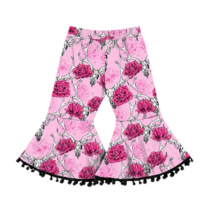 Pom Ropa Infantil de 4 de Julio con Temática Espeluznante, Pantalones Acampanados para Bebé, Pantalones Acampanados con Rayas y Estrellas, Pantalones de Chándal Oversize para Niña - Product Image 5