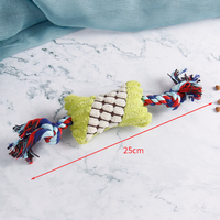 Jouet en peluche pour chat et chien, résistant aux morsures, en coton et corde, avec broderie créative promotionnelle en forme de bonbon, pour le divertissement et la santé dentaire des animaux de compagnie