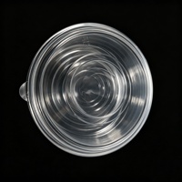 Contenants ronds transparents en PET de qualité alimentaire avec couvercles, barquettes en plastique transparent jetables pour pique-nique, collations de bureau et pâtisseries aux fruits