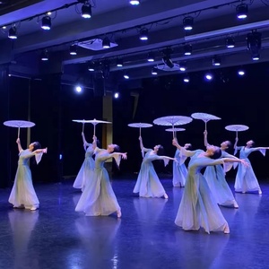 Parapluie traditionnel chinois personnalisé en bois massif avec décoration en soie pour événements, restaurants, centres commerciaux, lieux publics et spectacles <span class=keywords><strong>de</strong></span> danse sur scène - Product Image 5