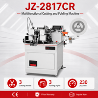 Vente directe usine JZ-2817CR Machine de découpe et de pliage ultrasonique multimode à pliage simple des deux côtés pour étiquettes de vêtements