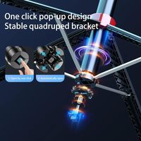 Q185 Stabilisateur intelligent IA avec suivi automatique du visage, longueur 1800 mm, anti-tremblement, trépied à quatre pieds, perche à selfie pour diffusion en direct