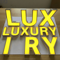 Enseigne LED extérieure de la marque EZD, enseigne de magasin personnalisée, lettres d'enseigne 3D, enseigne 3D en acier inoxydable illuminée et étanche
