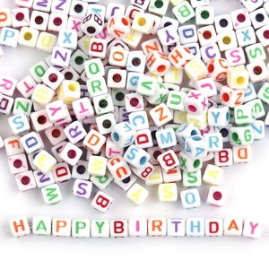 Hạt Acrylic Vuông 5mm Màu Đen Trắng Lỗ Lớn Dùng Trang Trí Quần Áo, Làm Vòng Tay, Hoa Tai, Phụ Kiện Làm Trang Sức, Nguyên Liệu Làm Trang Sức - Product Image 2