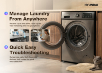 HYUNDAI Large Load Washer Dryer Combo 12kg Wash 6kg Dry DD Motor 1hr Wash&Dry Energy Saving Class a