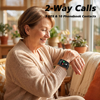 Montre connectée pour personnes âgées Nanway VL12S 4G double SIM, GPS, moniteur de fréquence cardiaque, moniteur de température, boussole, calendrier, alarme de chute, étanche IP67